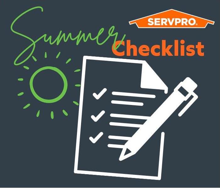 Summer Checklist graphic with SERVPRO logo 